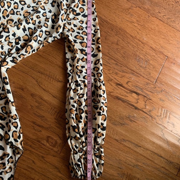 Animal Print Asymmetrical Oversized Blouse - Picture 6 of 11